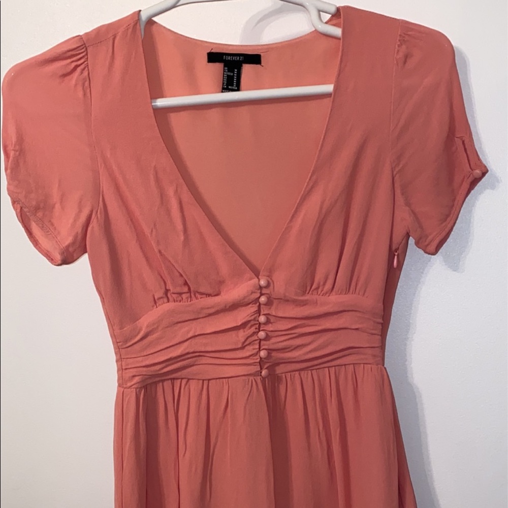 Forever 21 Pink V-Neck Dress